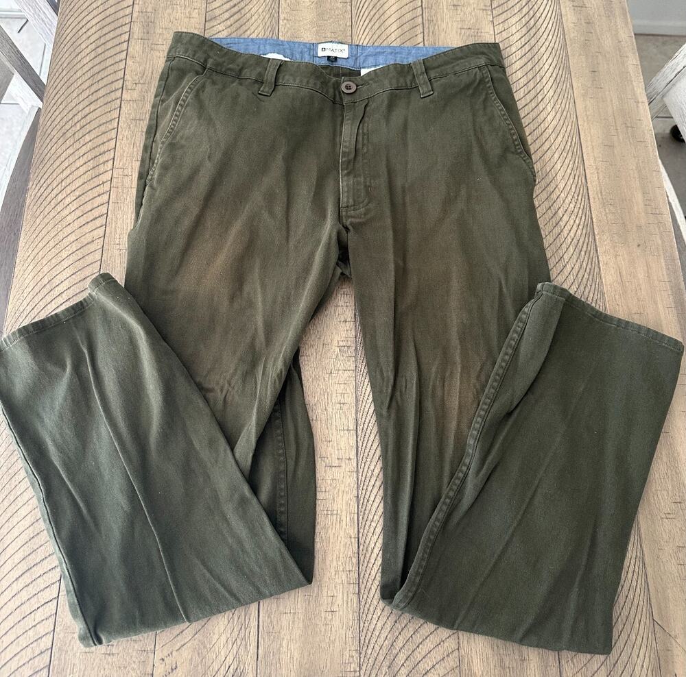 Matix Olive Green Casual Pants Chinos Men's Size 34 Skate Streetwear Trousers